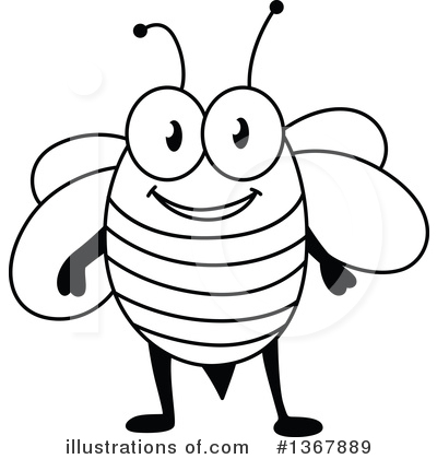 Royalty-Free (RF) Bee Clipart Illustration by Vector Tradition SM - Stock Sample #1367889