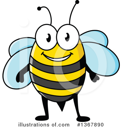 Royalty-Free (RF) Bee Clipart Illustration by Vector Tradition SM - Stock Sample #1367890