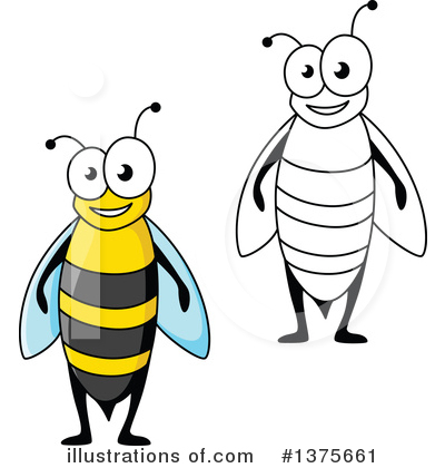 Royalty-Free (RF) Bee Clipart Illustration by Vector Tradition SM - Stock Sample #1375661
