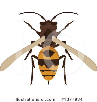 Royalty-Free (RF) Bee Clipart Illustration by Vector Tradition SM - Stock Sample #1377934