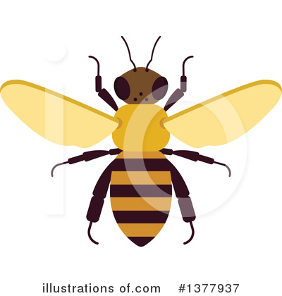 Royalty-Free (RF) Bee Clipart Illustration by Vector Tradition SM - Stock Sample #1377937