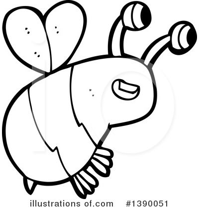 Royalty-Free (RF) Bee Clipart Illustration by lineartestpilot - Stock Sample #1390051
