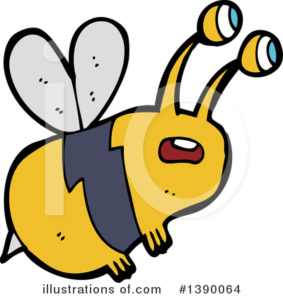 Royalty-Free (RF) Bee Clipart Illustration by lineartestpilot - Stock Sample #1390064