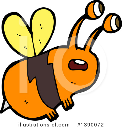 Royalty-Free (RF) Bee Clipart Illustration by lineartestpilot - Stock Sample #1390072