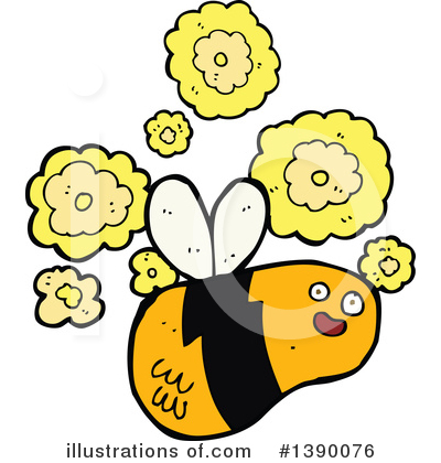 Royalty-Free (RF) Bee Clipart Illustration by lineartestpilot - Stock Sample #1390076