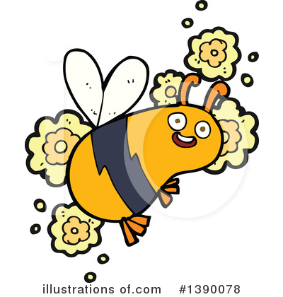 Royalty-Free (RF) Bee Clipart Illustration by lineartestpilot - Stock Sample #1390078