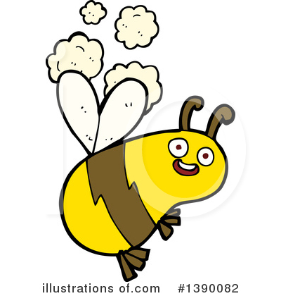 Royalty-Free (RF) Bee Clipart Illustration by lineartestpilot - Stock Sample #1390082