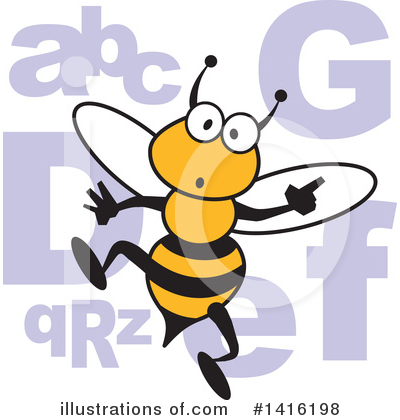 Royalty-Free (RF) Bee Clipart Illustration by Johnny Sajem - Stock Sample #1416198