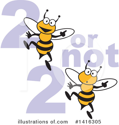 Royalty-Free (RF) Bee Clipart Illustration by Johnny Sajem - Stock Sample #1416305