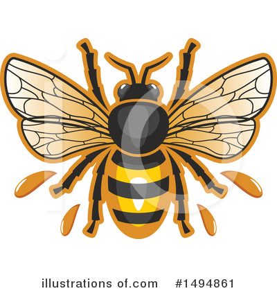 Royalty-Free (RF) Bee Clipart Illustration by Vector Tradition SM - Stock Sample #1494861