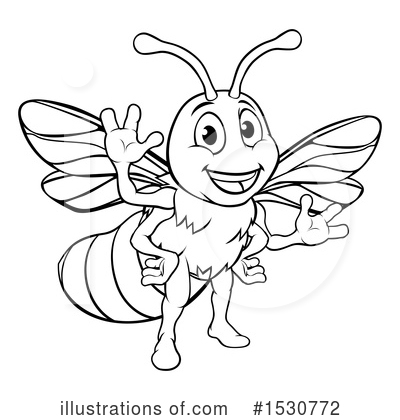 Royalty-Free (RF) Bee Clipart Illustration by AtStockIllustration - Stock Sample #1530772