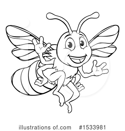 Royalty-Free (RF) Bee Clipart Illustration by AtStockIllustration - Stock Sample #1533981