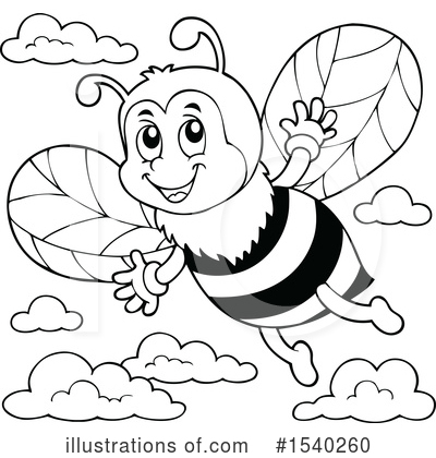 Royalty-Free (RF) Bee Clipart Illustration by visekart - Stock Sample #1540260