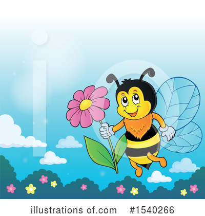 Royalty-Free (RF) Bee Clipart Illustration by visekart - Stock Sample #1540266