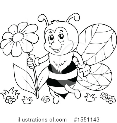 Royalty-Free (RF) Bee Clipart Illustration by visekart - Stock Sample #1551143