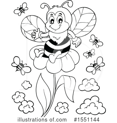 Royalty-Free (RF) Bee Clipart Illustration by visekart - Stock Sample #1551144