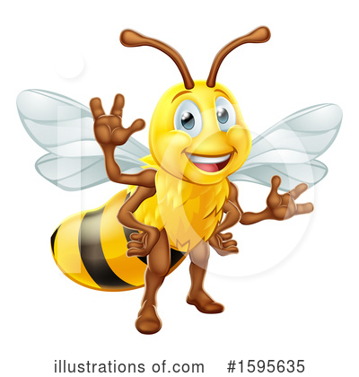 Royalty-Free (RF) Bee Clipart Illustration by AtStockIllustration - Stock Sample #1595635