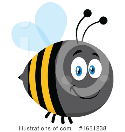 Royalty-Free (RF) Bee Clipart Illustration by Hit Toon - Stock Sample #1651238