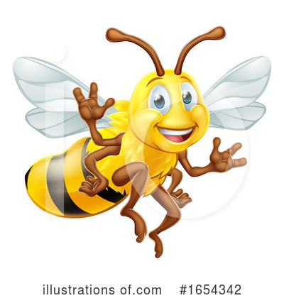 Royalty-Free (RF) Bee Clipart Illustration by AtStockIllustration - Stock Sample #1654342