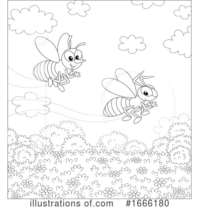 Royalty-Free (RF) Bee Clipart Illustration by Alex Bannykh - Stock Sample #1666180