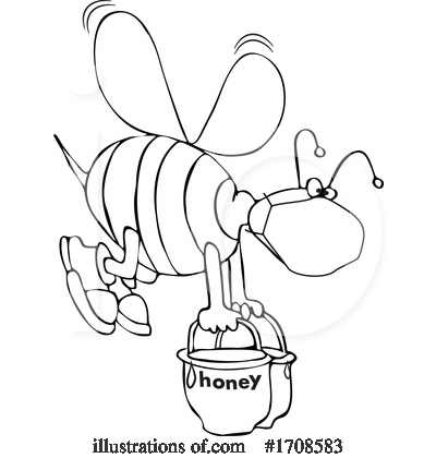 Royalty-Free (RF) Bee Clipart Illustration by djart - Stock Sample #1708583