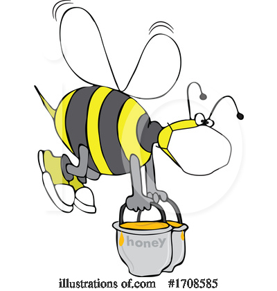 Royalty-Free (RF) Bee Clipart Illustration by djart - Stock Sample #1708585