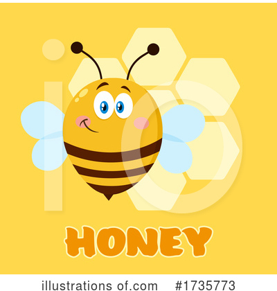 Royalty-Free (RF) Bee Clipart Illustration by Hit Toon - Stock Sample #1735773