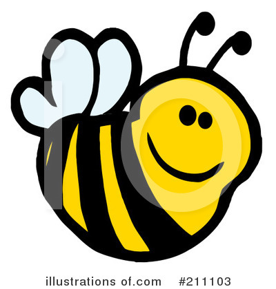Royalty-Free (RF) Bee Clipart Illustration by Hit Toon - Stock Sample #211103