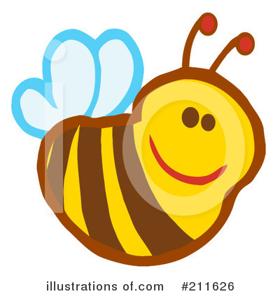 Royalty-Free (RF) Bee Clipart Illustration by Hit Toon - Stock Sample #211626