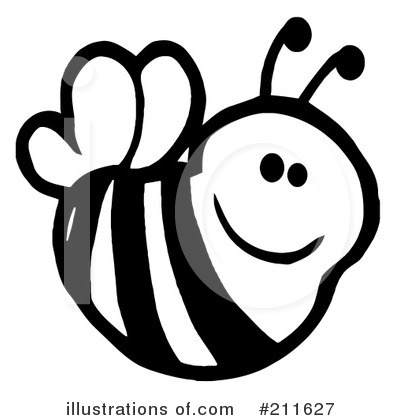 Royalty-Free (RF) Bee Clipart Illustration by Hit Toon - Stock Sample #211627