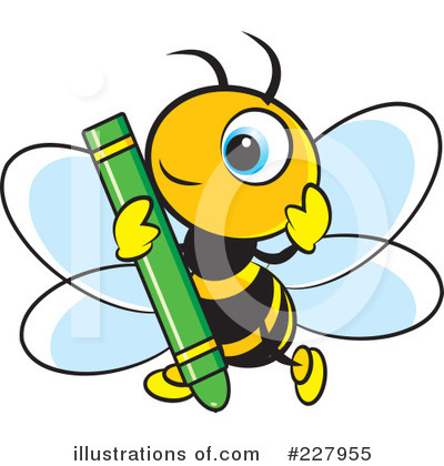Royalty-Free (RF) Bee Clipart Illustration by Lal Perera - Stock Sample #227955