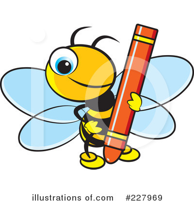 Royalty-Free (RF) Bee Clipart Illustration by Lal Perera - Stock Sample #227969