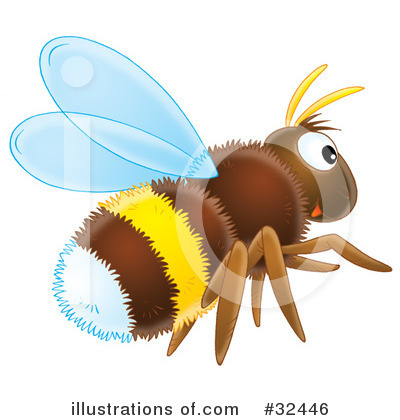 Royalty-Free (RF) Bee Clipart Illustration by Alex Bannykh - Stock Sample #32446