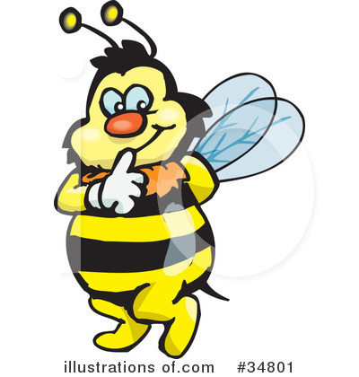 Royalty-Free (RF) Bee Clipart Illustration by Dennis Holmes Designs - Stock Sample #34801