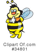 Bee Clipart #34801 by Dennis Holmes Designs