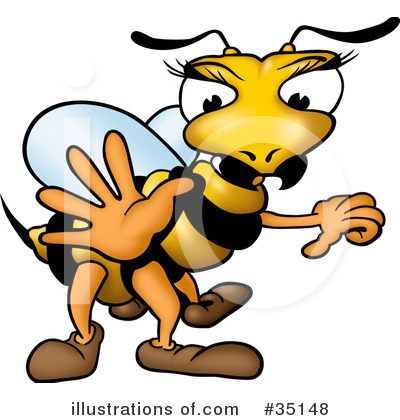Royalty-Free (RF) Bee Clipart Illustration by dero - Stock Sample #35148