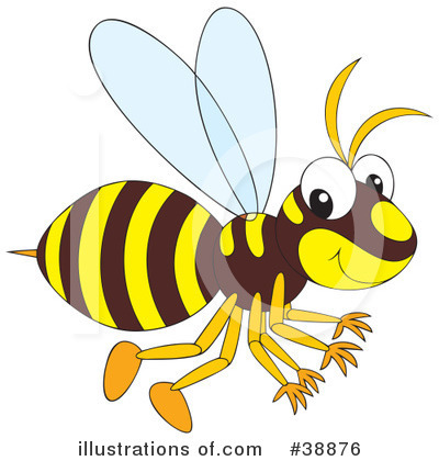 Royalty-Free (RF) Bee Clipart Illustration by Alex Bannykh - Stock Sample #38876