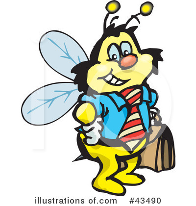 Bees Clipart #43490 by Dennis Holmes Designs