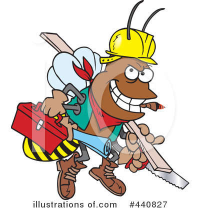 Royalty-Free (RF) Bee Clipart Illustration by toonaday - Stock Sample #440827
