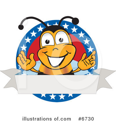 Royalty-Free (RF) Bee Clipart Illustration by Mascot Junction - Stock Sample #6730