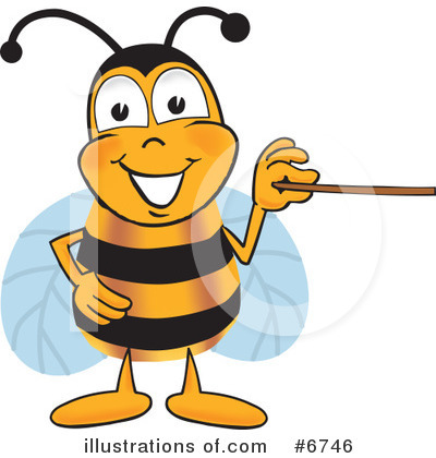 Royalty-Free (RF) Bee Clipart Illustration by Mascot Junction - Stock Sample #6746