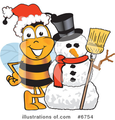 Royalty-Free (RF) Bee Clipart Illustration by Mascot Junction - Stock Sample #6754