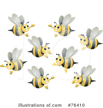 Royalty-Free (RF) Bee Clipart Illustration by BNP Design Studio - Stock Sample #76410