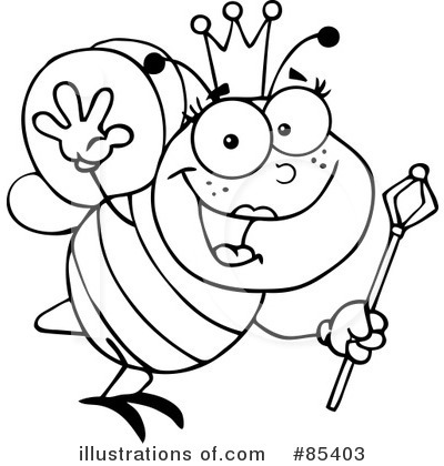 Royalty-Free (RF) Bee Clipart Illustration by Hit Toon - Stock Sample #85403