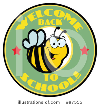 Royalty-Free (RF) Bee Clipart Illustration by Hit Toon - Stock Sample #97555