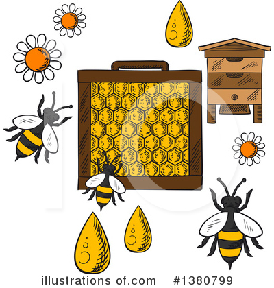 Royalty-Free (RF) Beekeeping Clipart Illustration by Vector Tradition SM - Stock Sample #1380799