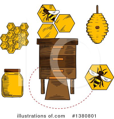 Royalty-Free (RF) Beekeeping Clipart Illustration by Vector Tradition SM - Stock Sample #1380801