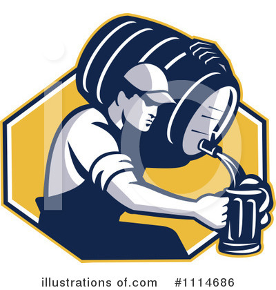 Royalty-Free (RF) Beer Clipart Illustration by patrimonio - Stock Sample #1114686
