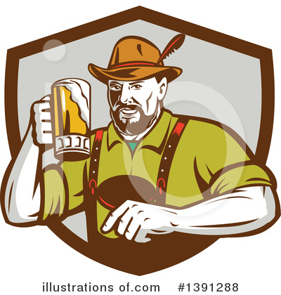 Royalty-Free (RF) Beer Clipart Illustration by patrimonio - Stock Sample #1391288