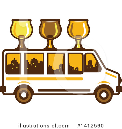 Tour Bus Clipart #1412560 by patrimonio